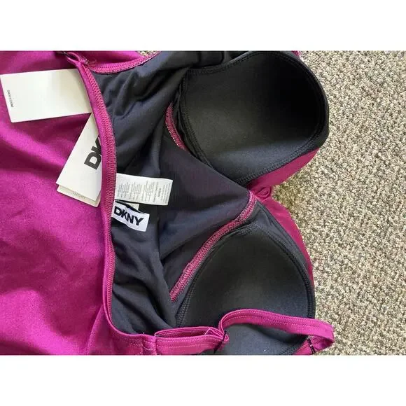 DKNY One Piece Womens Size Medium Swimsuit Padded Pink New With Tags - Picture 9 of 13